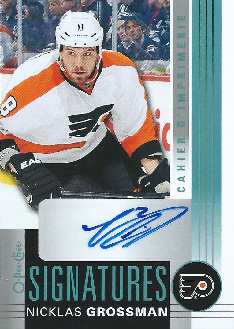 2012-13 O-Pee-Chee Signatures NICKLAS GROSSMAN Autographs Upper Deck 00169
