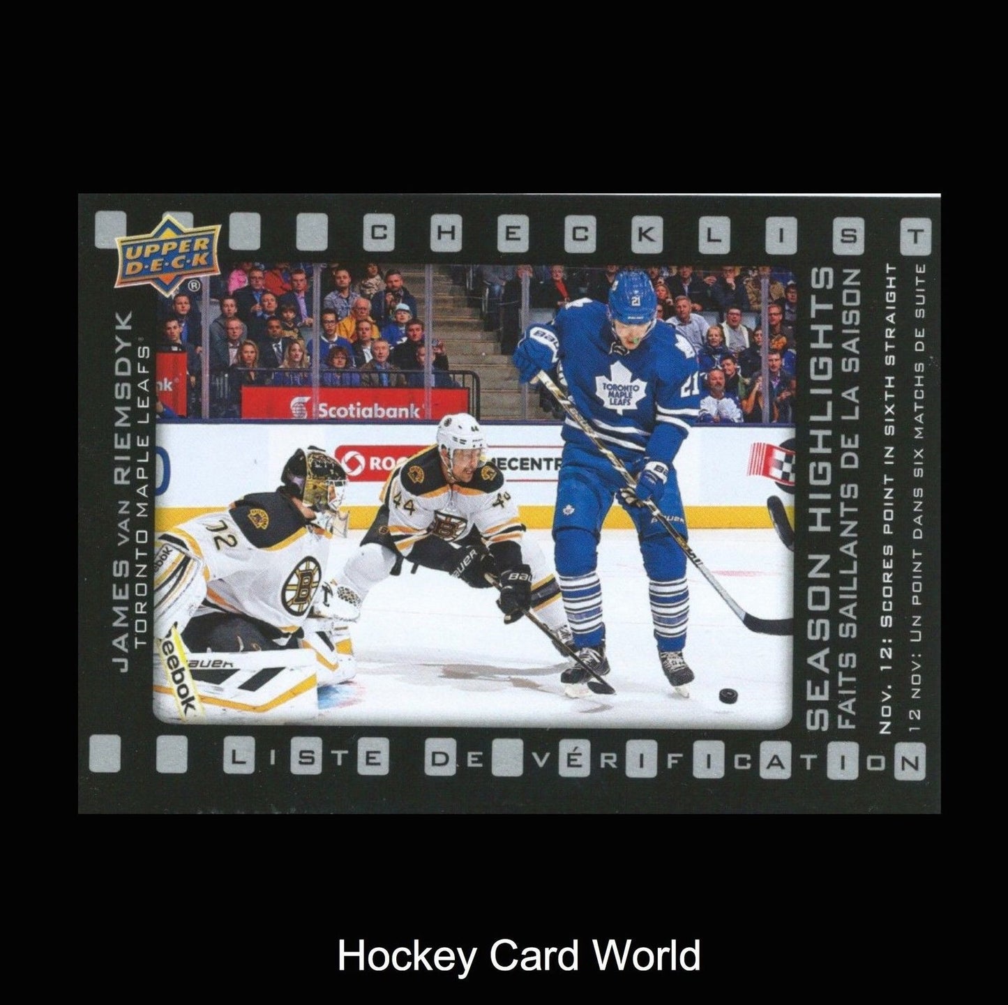 2015-16 Upper Deck Tim Hortons #SH5 JAMES VAN RIEMSDYK Season 00665 Image 1