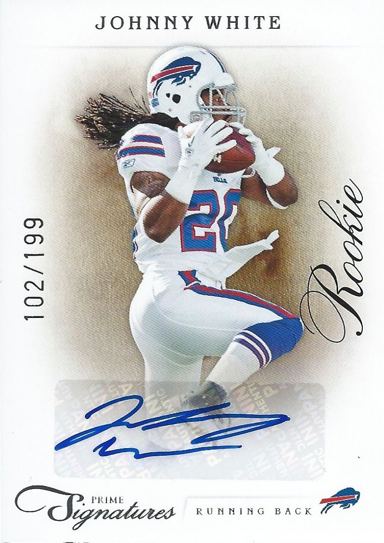 2011 Prime Signatures JOHNNY WHITE 102/199 Auto/RC Rookie Autograph 01107 Image 1