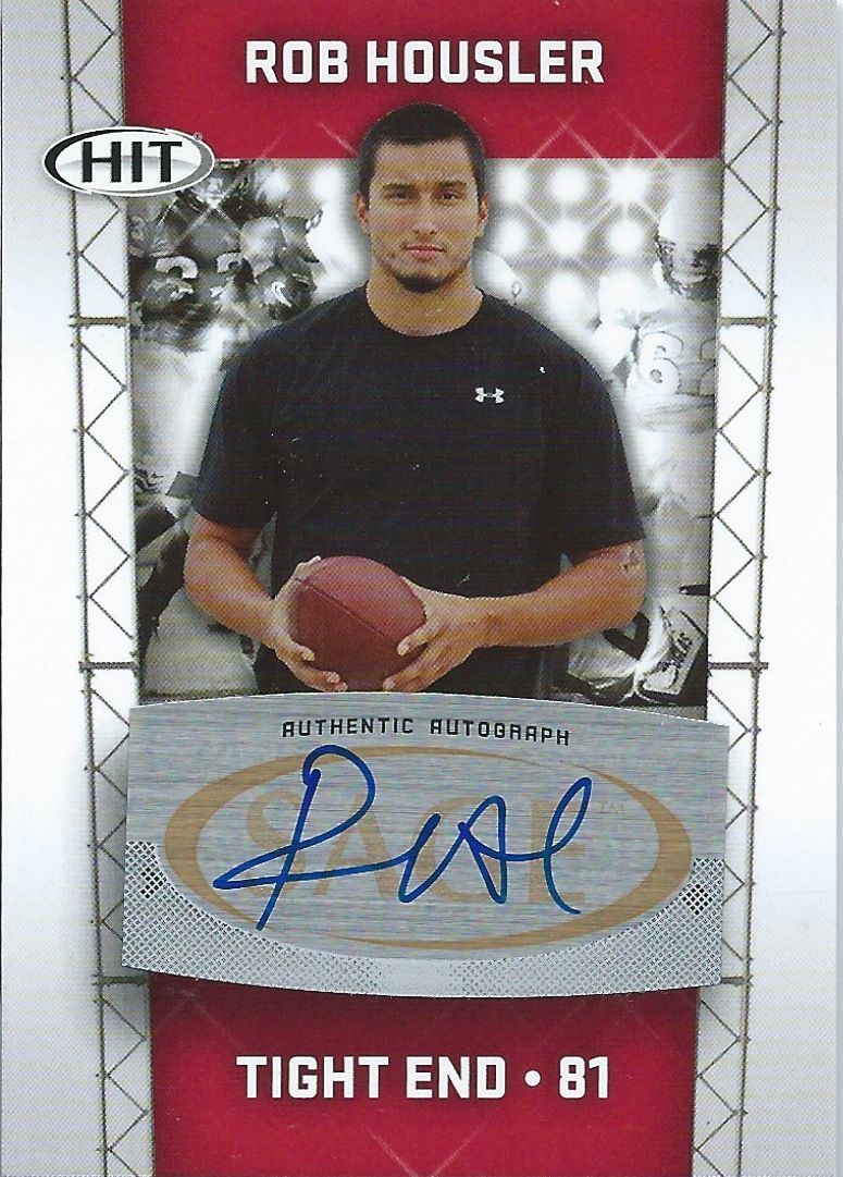 2011 Sage Hit Autographs ROB HOUSLER Auto Signature NFL Authentic 01090 Image 1