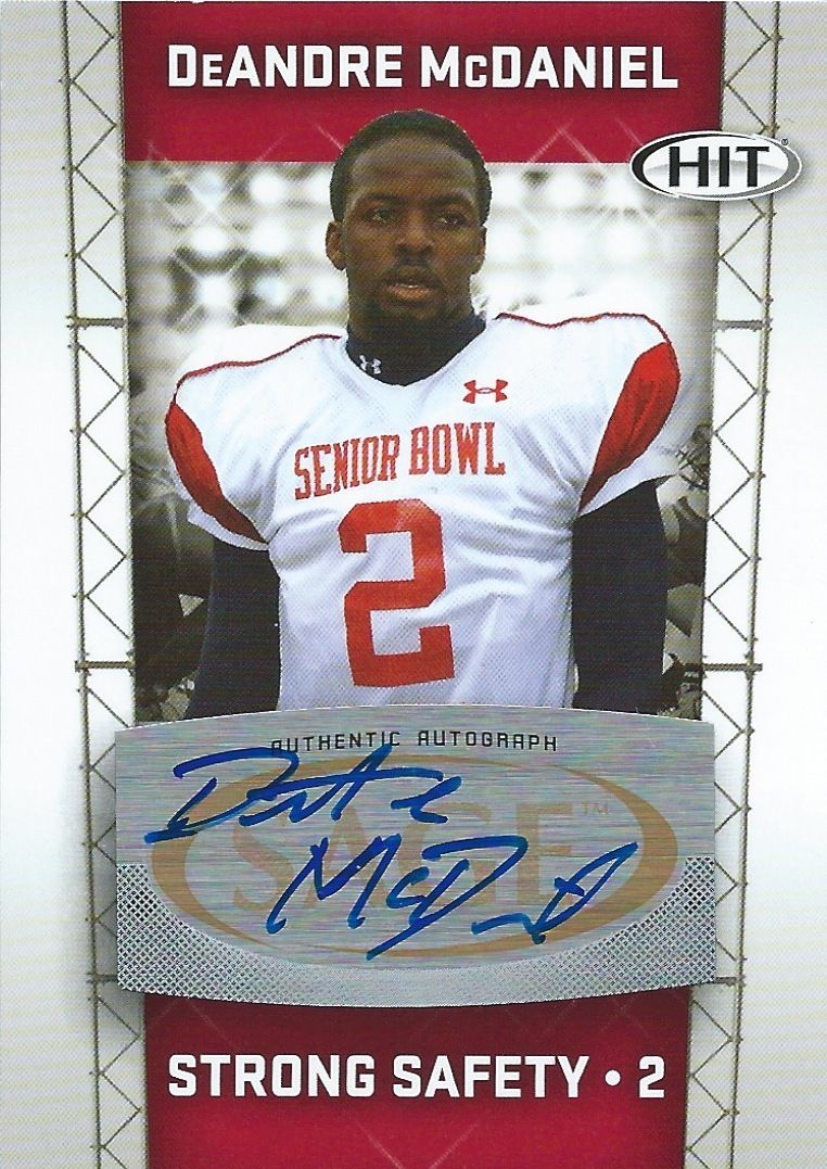 2011 Sage Hit Autographs DeANDRE McDANIEL Auto Signature NFL 01576 Image 1