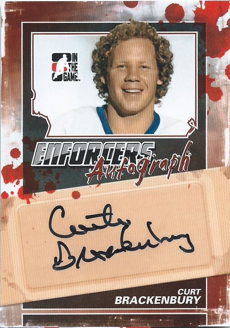 2011-12 ITG Enforcers Autographs CURT BRACKENBURY Auto In the Game 00395