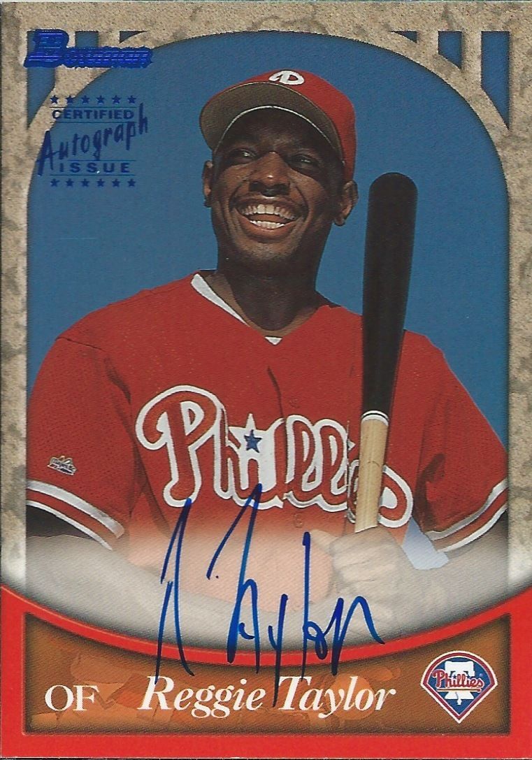 1999 Bowman Auto REGGIE TAYLOR Autograph Signatures Upper Deck UD 01260 Image 1