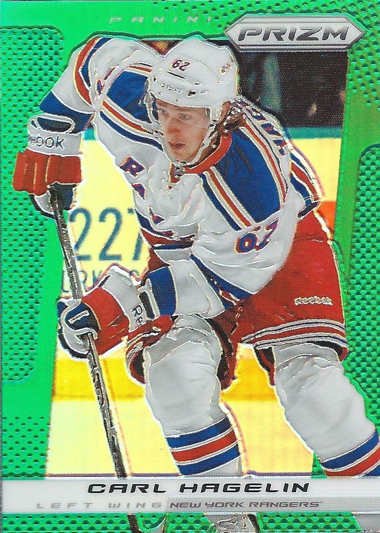 2013-14 Panini Prizm Green #65 CARL HAGELIN NHL Rangers 00593 Image 1