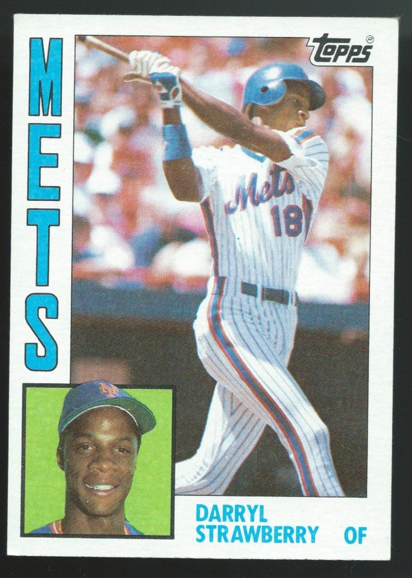 1984 Topps #182 DARRYL STRAWBERRY Rookie RC Baseball MLB 02469 Image 1