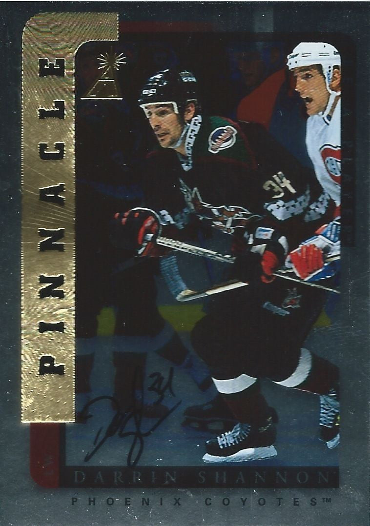 1996-97 Be A Player Silver DARRIN SHANNON Auto Autographs Pinnacle 00357