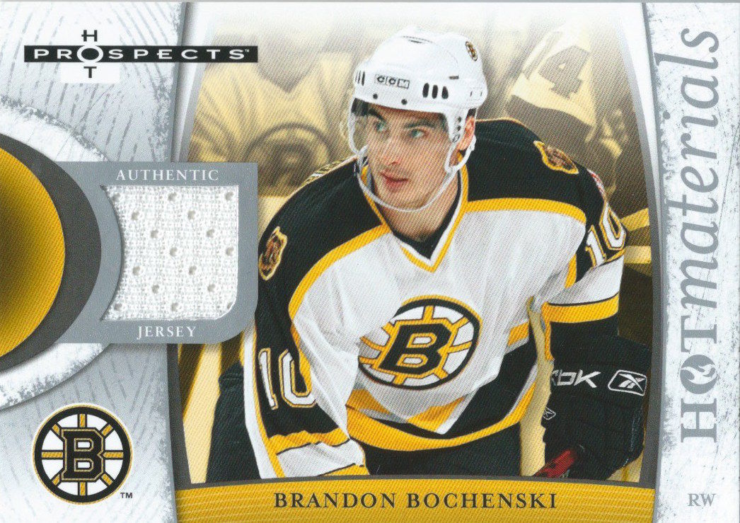 2007-08 Hot Prospects Hot Materials BRANDON BOCHENSKI Jersey NHL 01887 Image 1