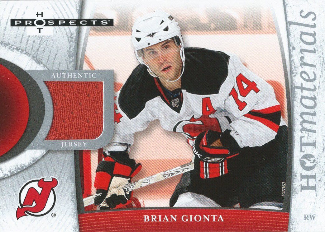 2007-08 Hot Prospects Hot Materials BRIAN GIONTA Jersey NHL 01893 Image 1