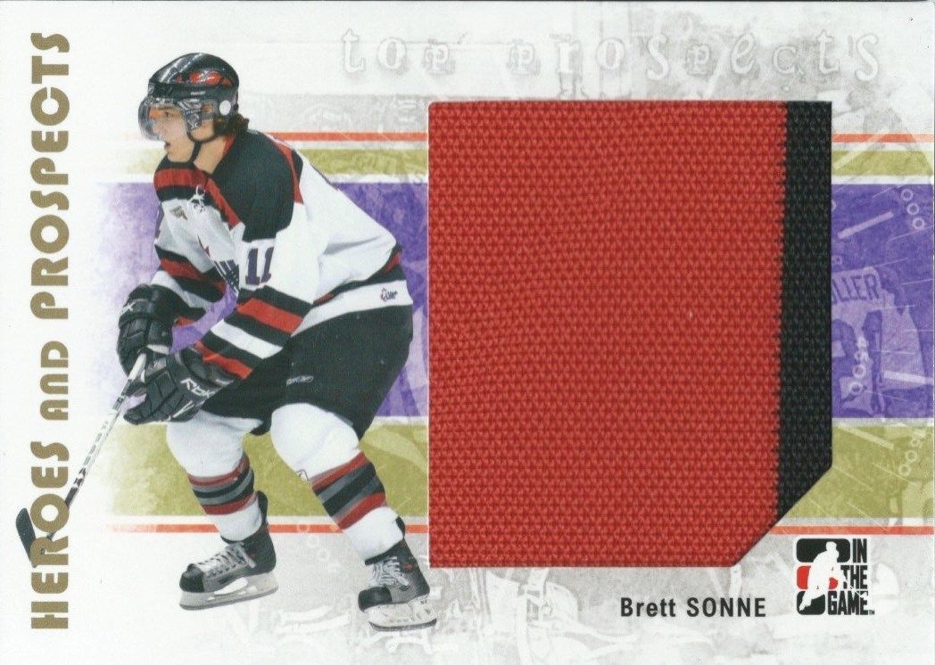 2007-08 ITG Heroes and Prospects Jerseys BRETT SONNE Swatch TP 2CLR 02299 Image 1