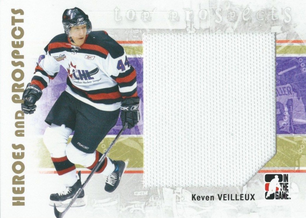 2007-08 ITG Heroes and Prospects Jerseys KEVEN VEILLEUX Swatch TP 02269 Image 1