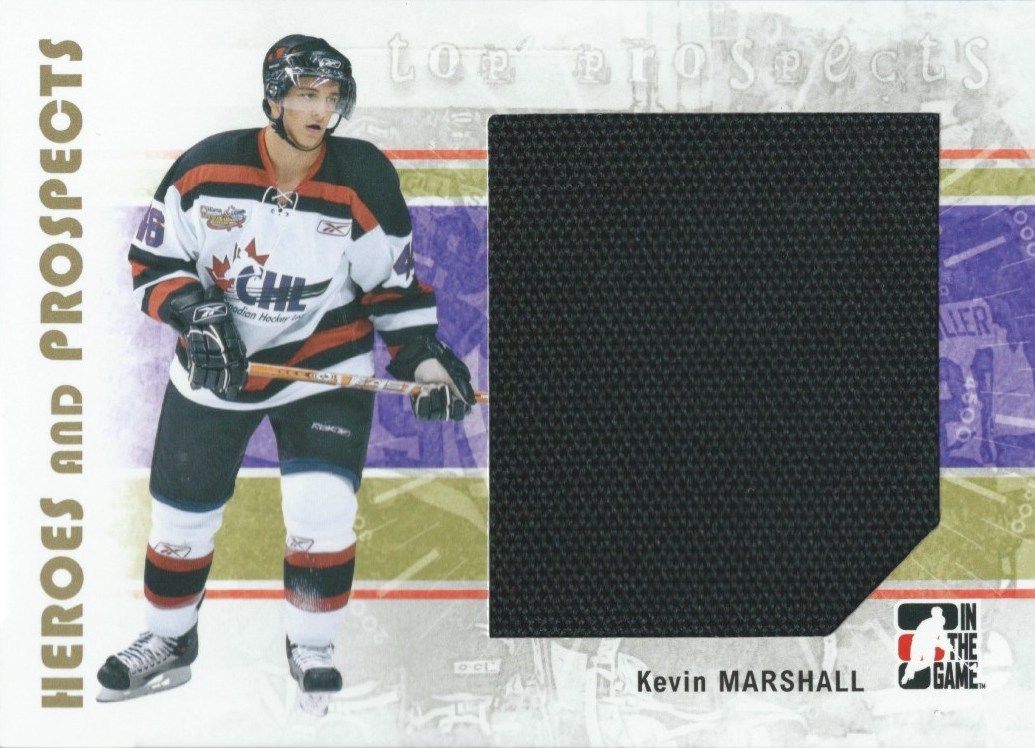 2007-08 ITG Heroes and Prospects Jerseys KEVIN MARSHALL Swatch TP 02292 Image 1