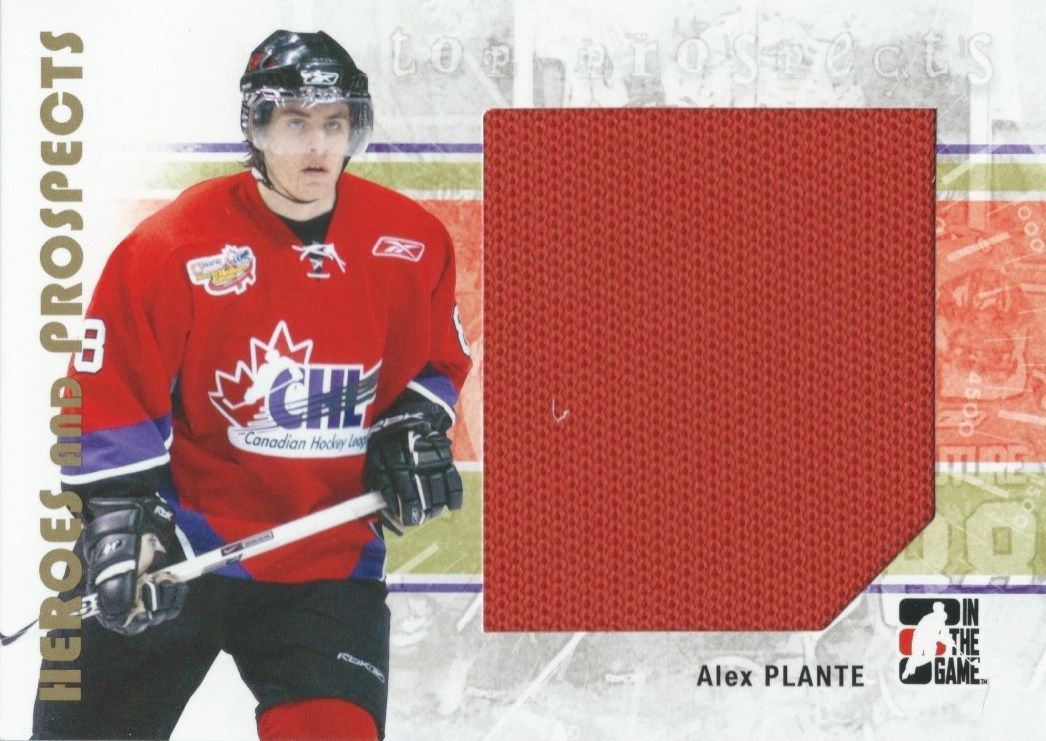 2007-08 ITG Heroes and Prospects Jerseys ALEX PLANTE Swatch TP 02295 Image 1