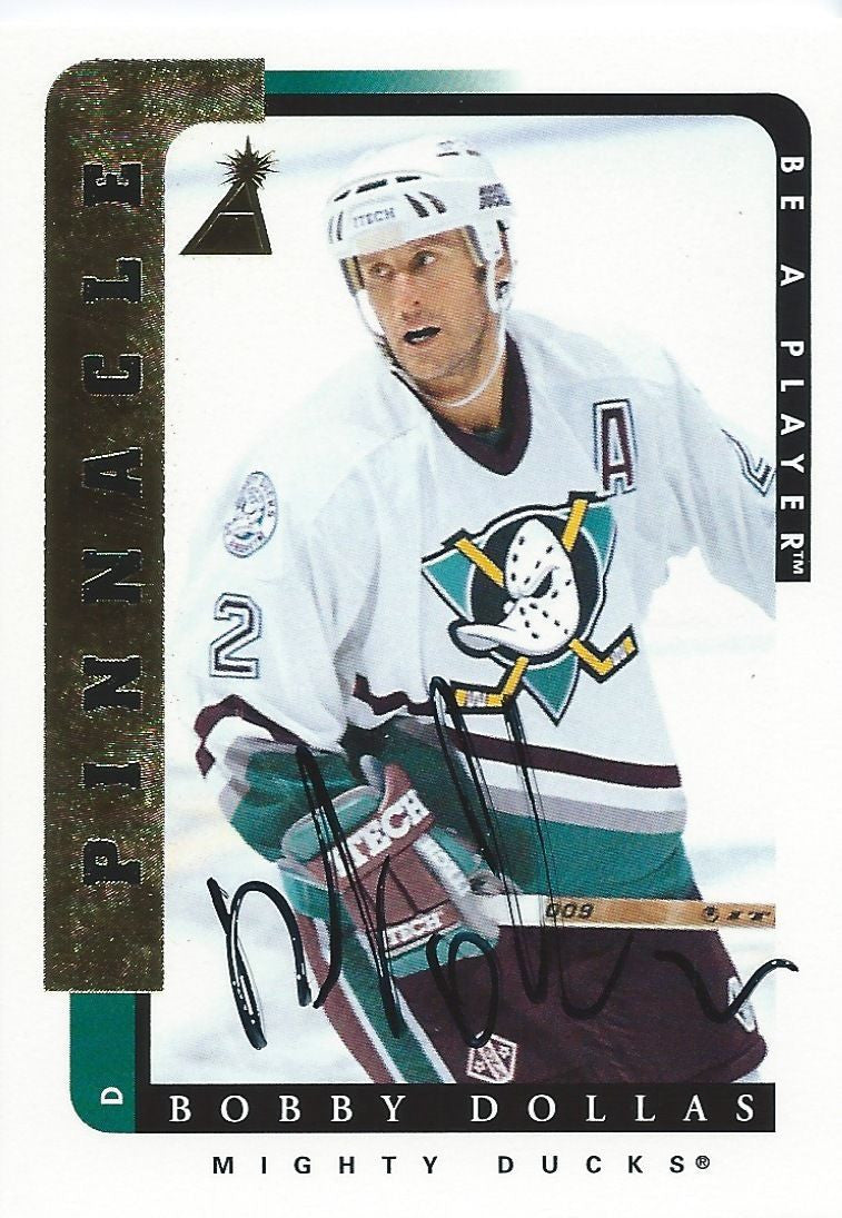 1996-97 Be A Player BOBBY DOLLAS Auto Autographs Pinnacle Ducks 00373