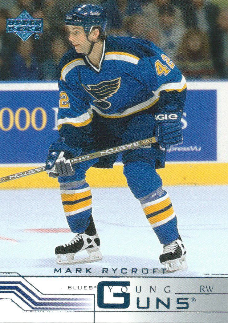 2001-02 Upper Deck MARK RAYCROFT Young Guns Rookie RC 02356