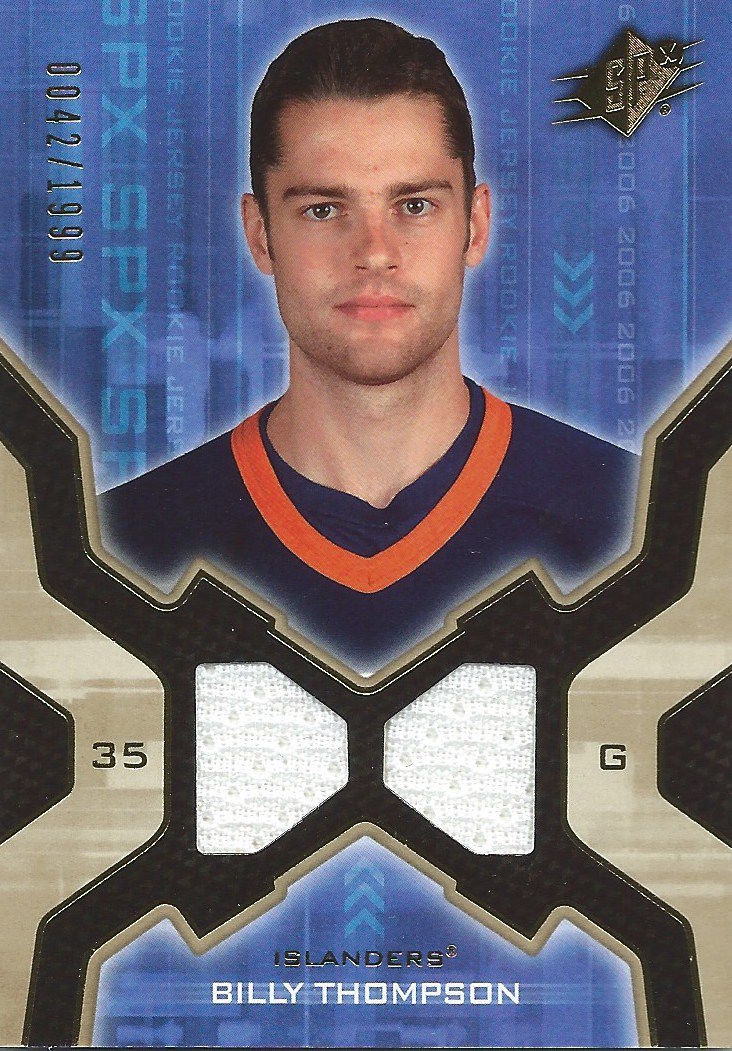 2006-07 Upper Deck SPX BILLY THOMPSON 42/1999 Rookie Jersey NHL 01920 Image 1