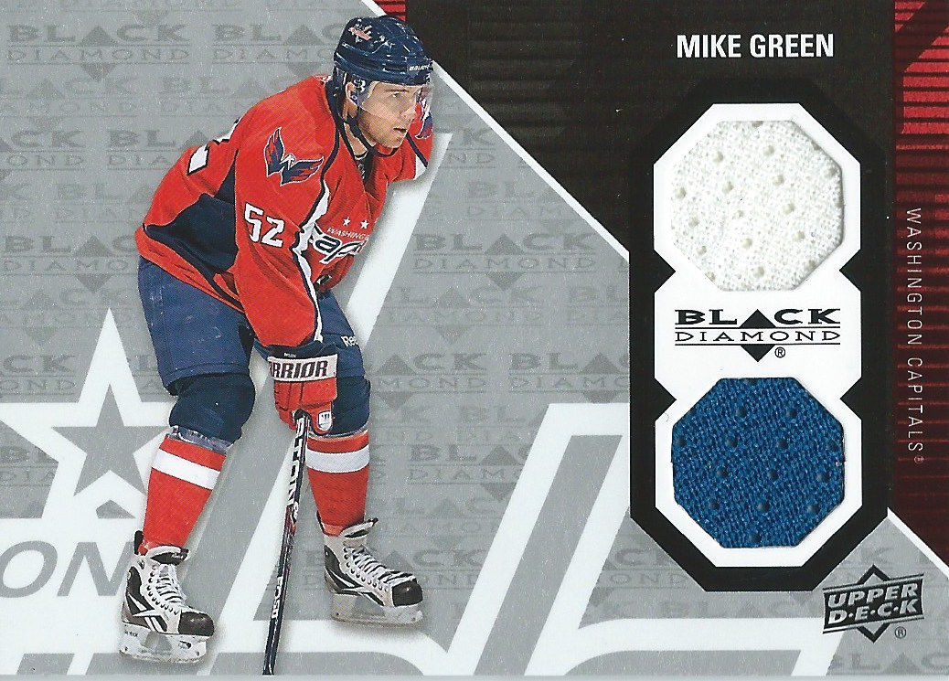 2011-12 Upper Deck Black Diamond MIKE GREEN Dual Jersey NHL UD 01936 Image 1