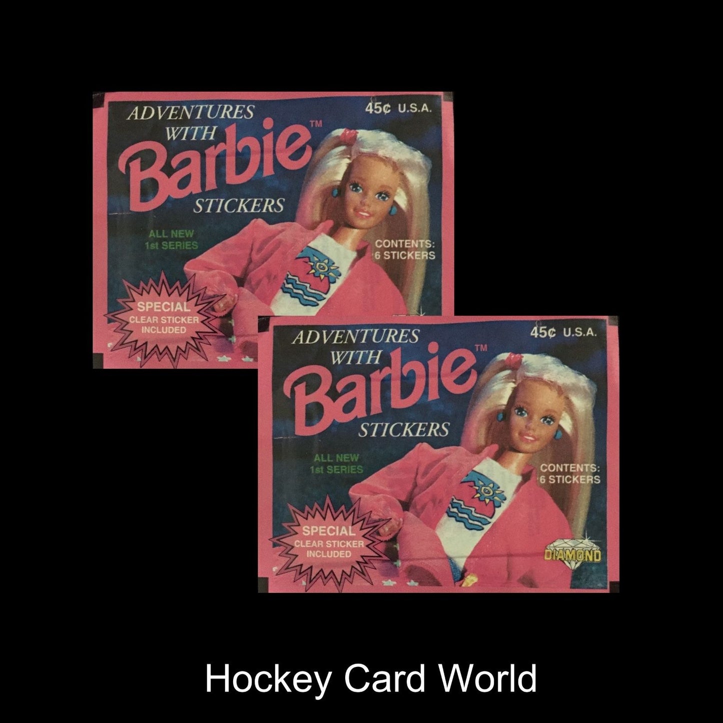 1994 Mattel Diamond Barbie - 6 Sticker Pack x2 (2 Pack Lot - 12 Stickers) Image 1
