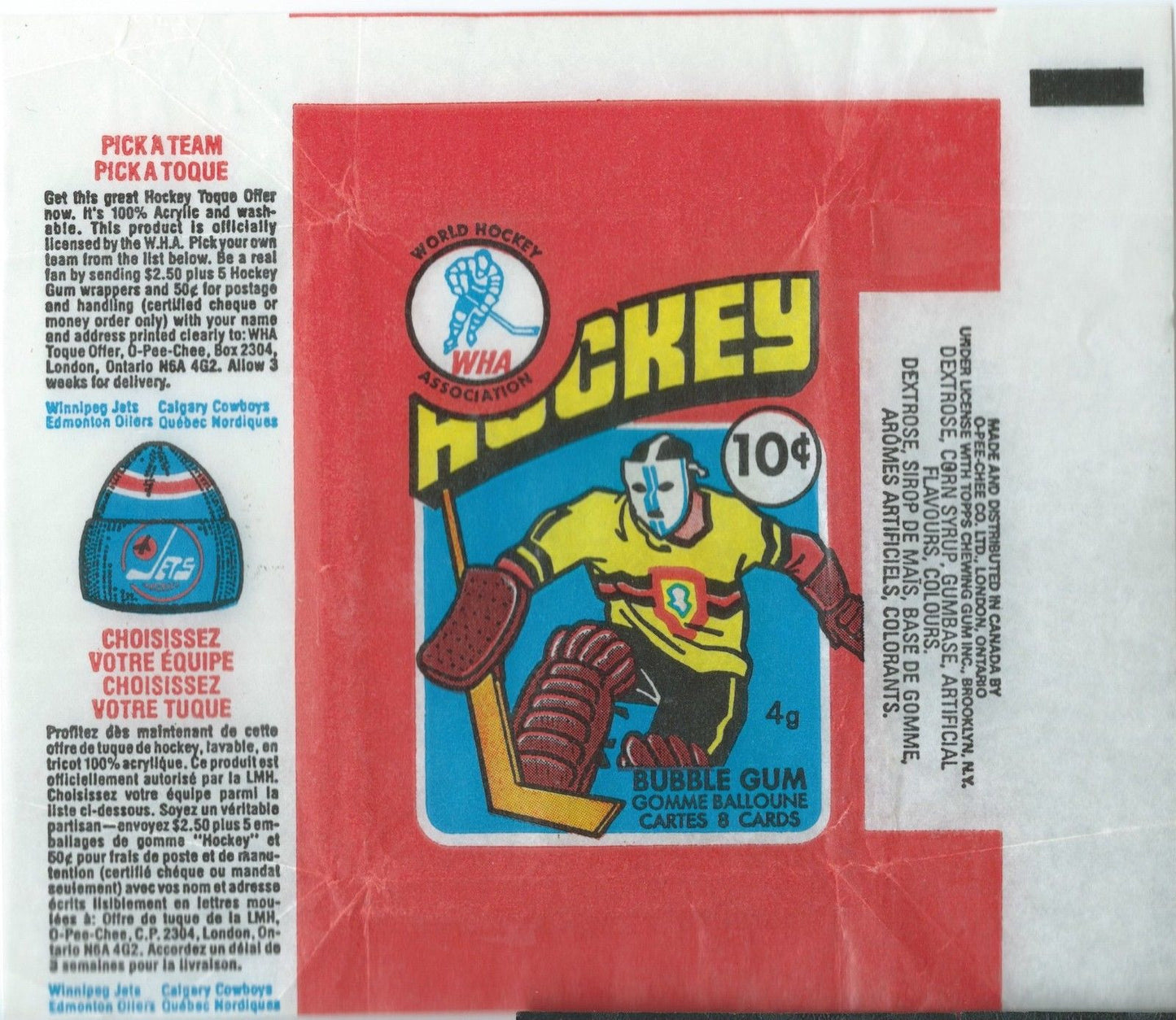1976-77 O-Pee-Chee Original Wax Wrapper + #50 GORDIE HOWE Display