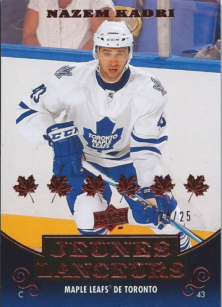 2010-11 Upper Deck French Red NAZEM KADRI 24/25 YG Leafs RC Rookie 02155