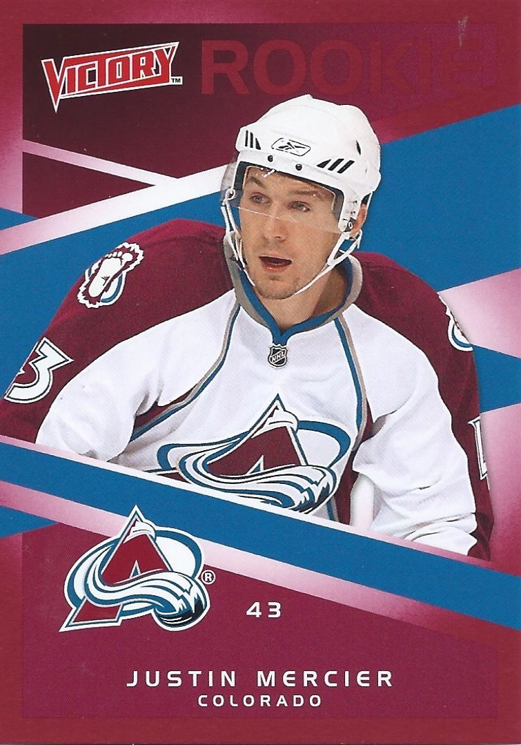 2010-11 Upper Deck Victory Red JUSTIN MERCIER Rookie $12 UD RC NHL 00863 Image 1