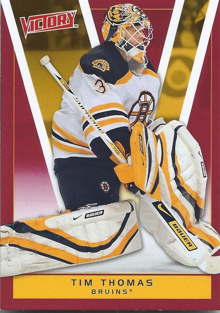 2010-11 Upper Deck Victory Red TIM THOMAS $10 UD NHL Boston Bruins 00649