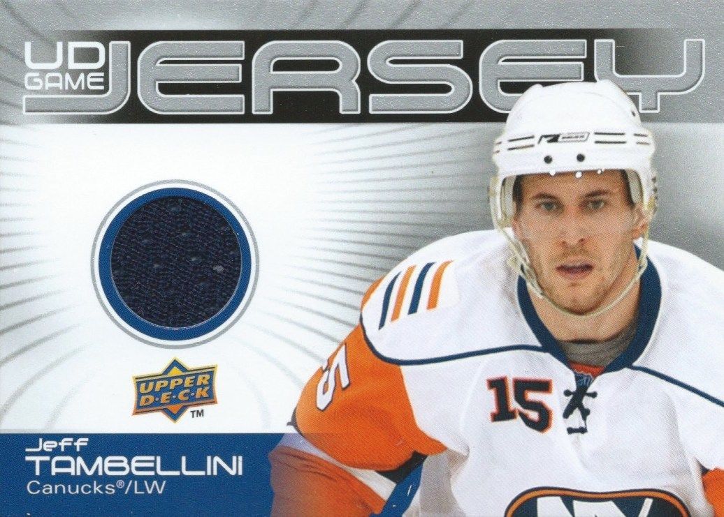 2010-11 Upper Deck Game Jersey JEFF TAMBELLINI UD NHL Material 00794 Image 1