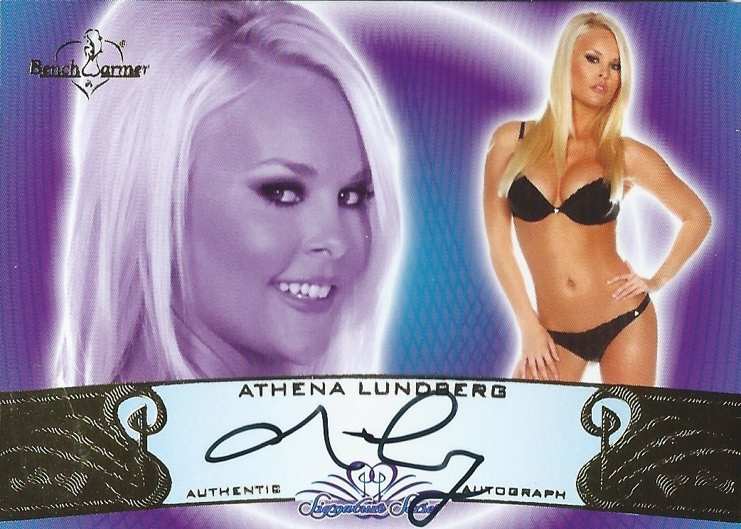 2010 Bench Warmer Signature Series Gold Foil ATHENA LUNDBERG Autograph
