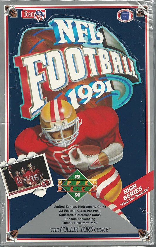 1991 Upper Deck NFL Football Sealed Hobby Box - 36 Packs Per Box