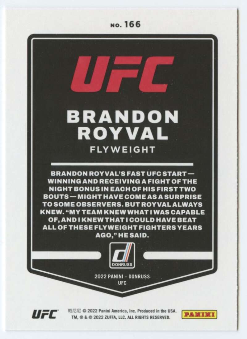 2022 Donruss #166 Brandon Royval Flyweight V92391 Image 2