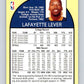 1990-91 Hopps Basketball #97 Lafayette Lever  SP Denver Nuggets  Image 2