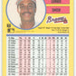 1991 Fleer Baseball #702 Lonnie Smith  Atlanta Braves  Image 2