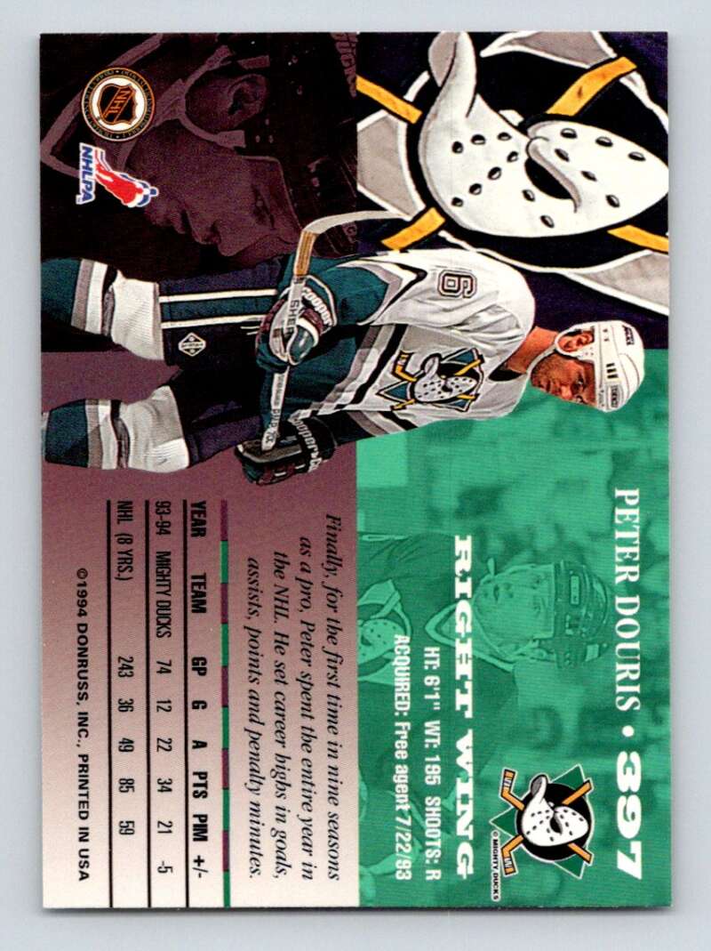 1994-95 Leaf #397 Peter Douris Anaheim Ducks Image 2