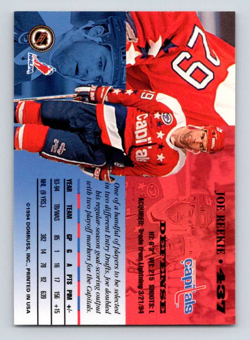 1994-95 Leaf #437 Joe Reekie Washington Capitals Image 2
