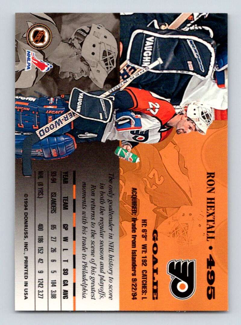 1994-95 Leaf #495 Ron Hextall Philadelphia Flyers Image 2