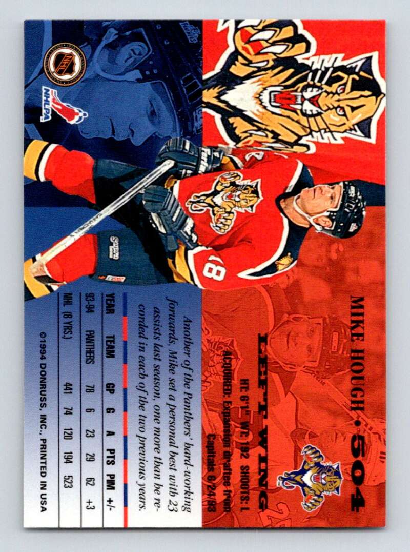 1994-95 Leaf #504 Mike Hough Florida Panthers Image 2