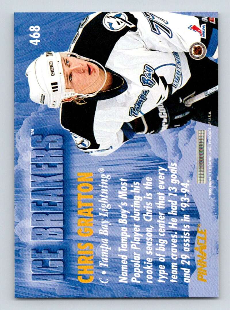 1994-95 Pinnacle #468 Chris Gratton IB Tampa Bay Lightning Image 2