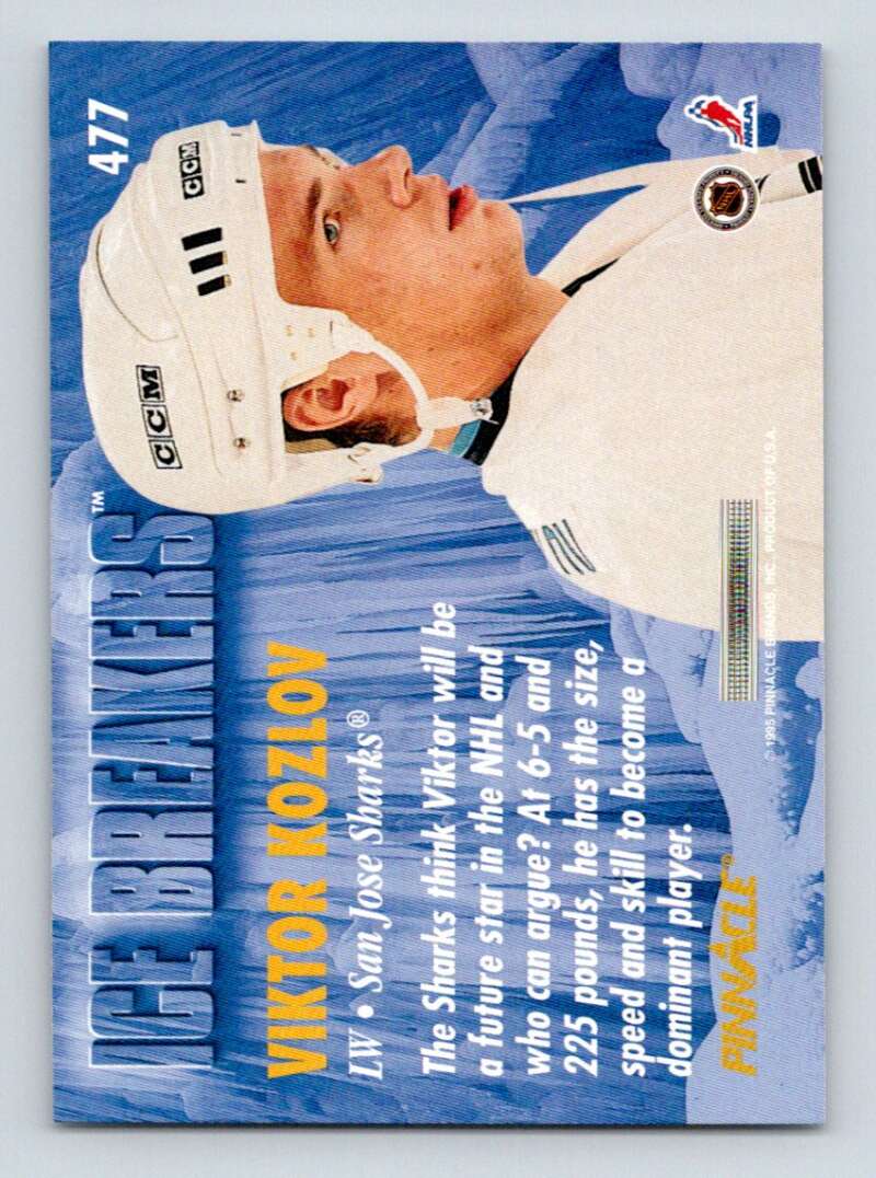1994-95 Pinnacle #477 Viktor Kozlov IB San Jose Sharks Image 2