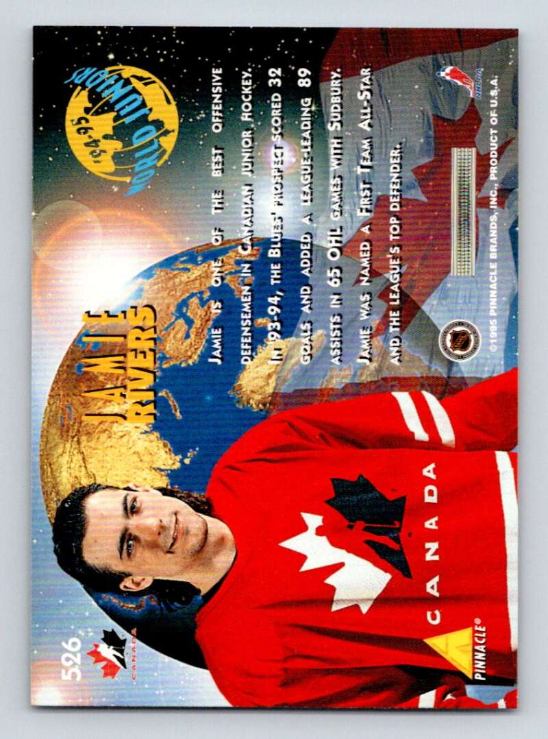 1994-95 Pinnacle #526 Jamie Rivers RC Rookie Image 2