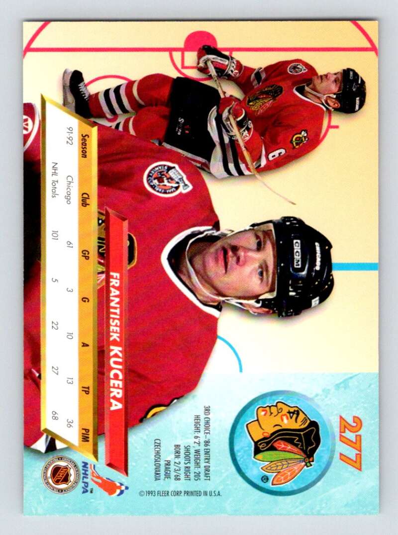 1992-93 Fleer Ultra #277 Frantisek Kucera Image 2