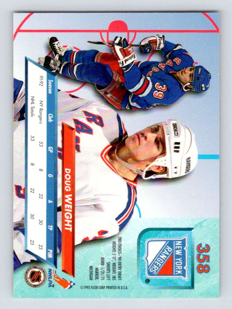 1992-93 Fleer Ultra #358 Doug Weight Image 2