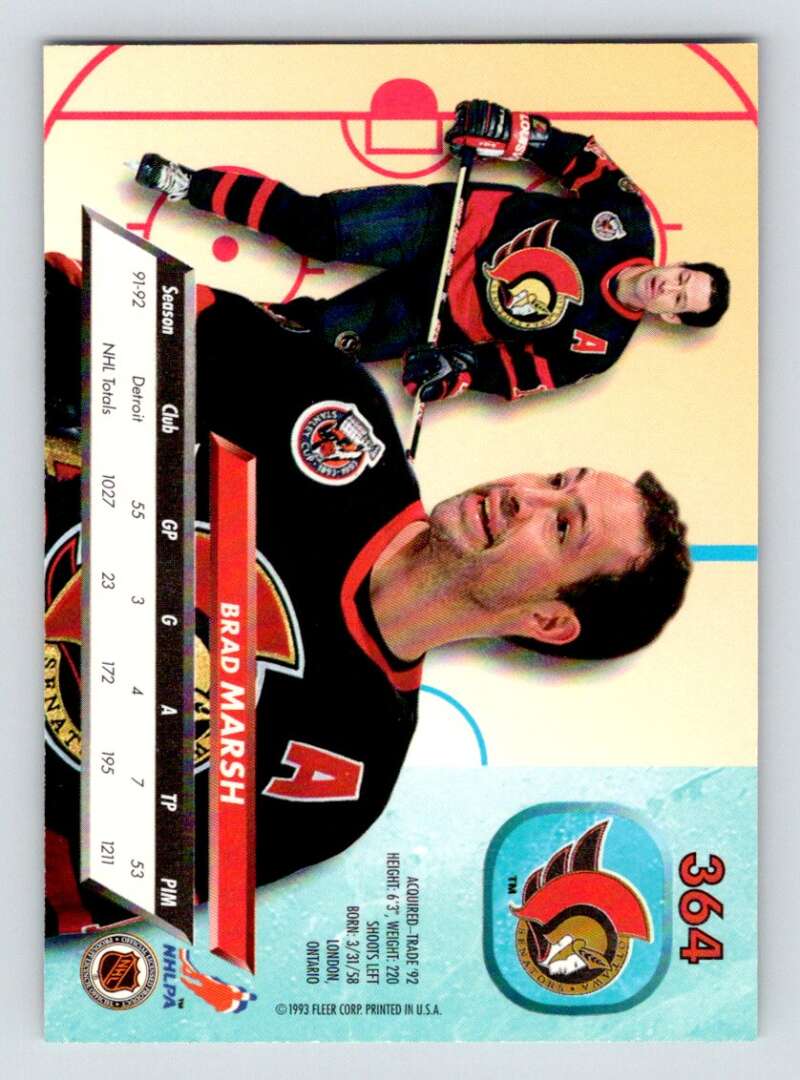 1992-93 Fleer Ultra #364 Brad Marsh Image 2