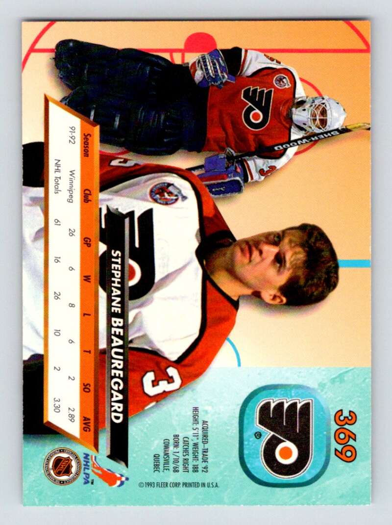 1992-93 Fleer Ultra #369 Stephane Beauregard Image 2