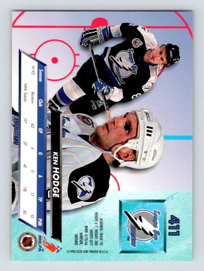 1992-93 Fleer Ultra #411 Ken Hodge Jr. Image 2