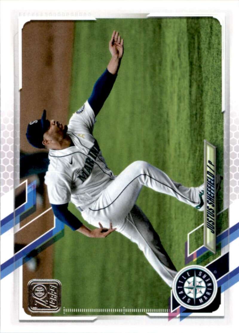 2021 Topps Baseball #6 Justus Sheffield Seattle Mariners Image 1