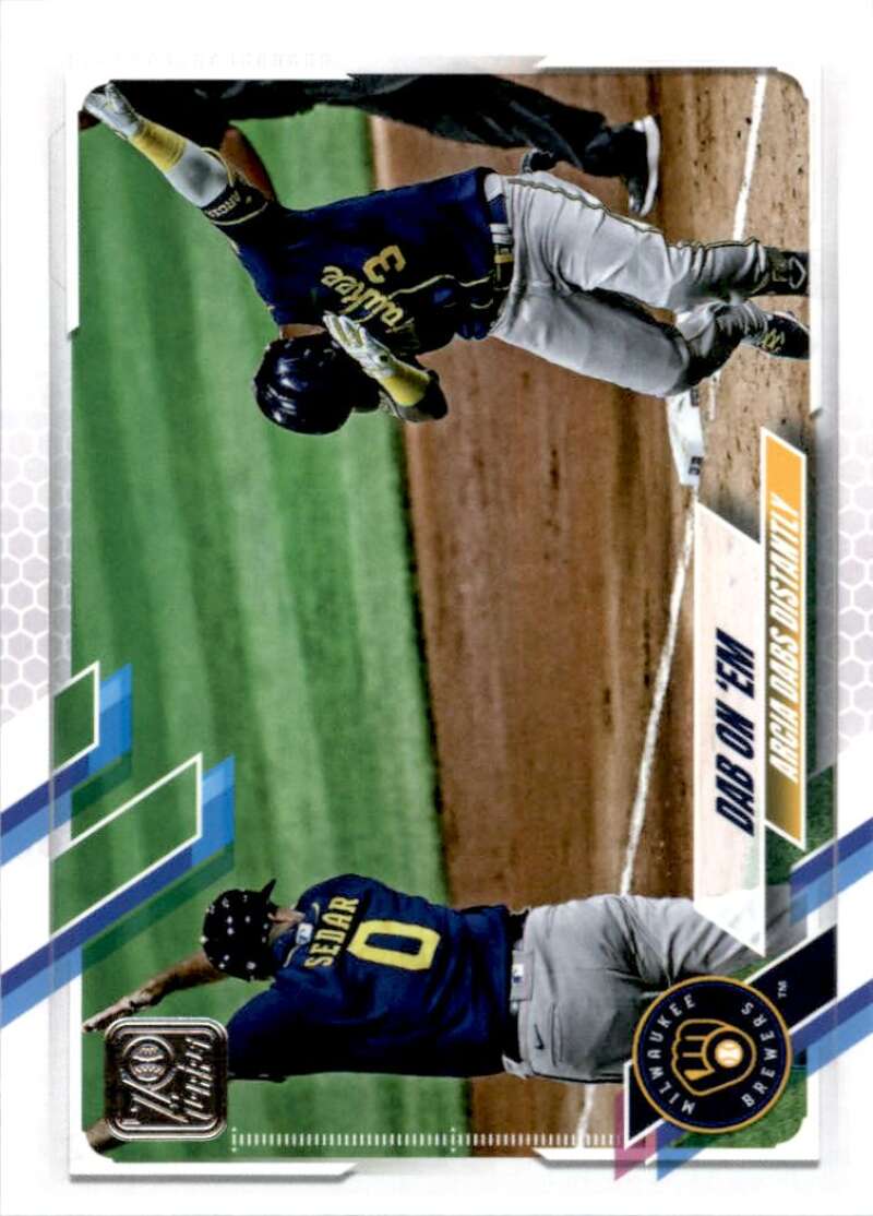 2021 Topps Baseball #7 Dab on 'Em Milwaukee Brewers Image 1