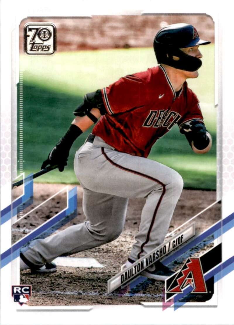 2021 Topps Baseball #10 Daulton Varsho RC Rookie Arizona Diamondbacks Image 1