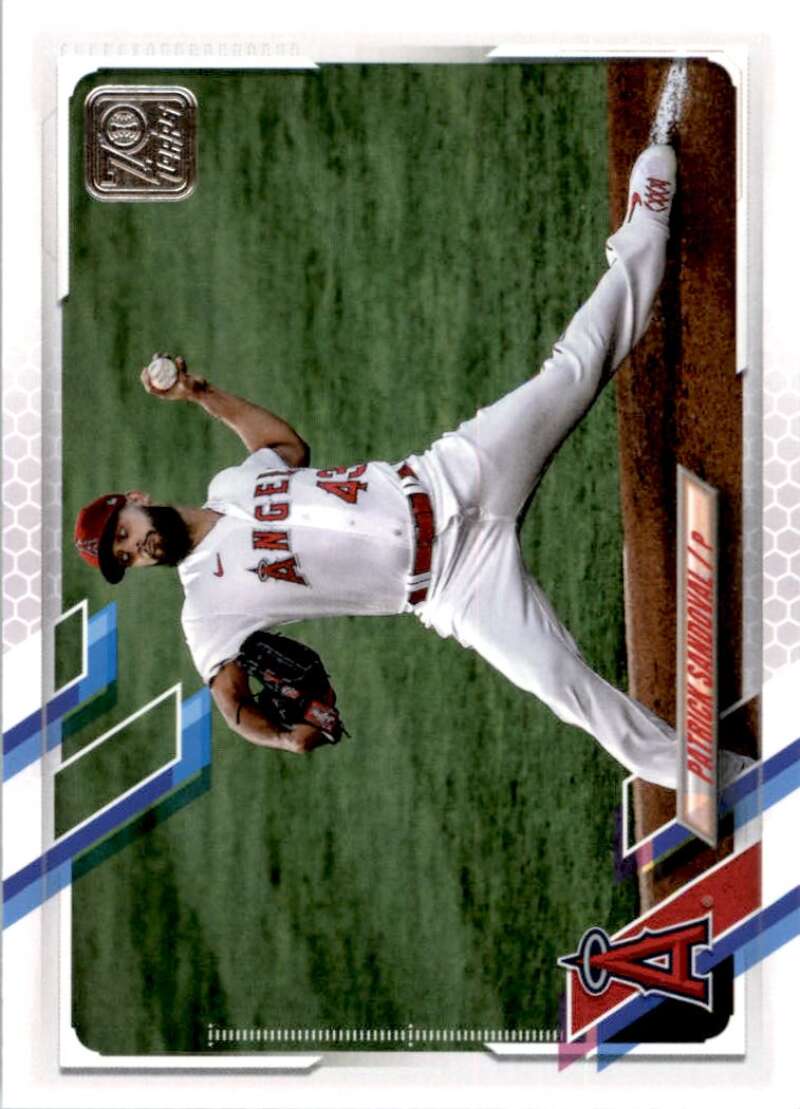 2021 Topps Baseball #16 Patrick Sandoval Los Angeles Angels Image 1