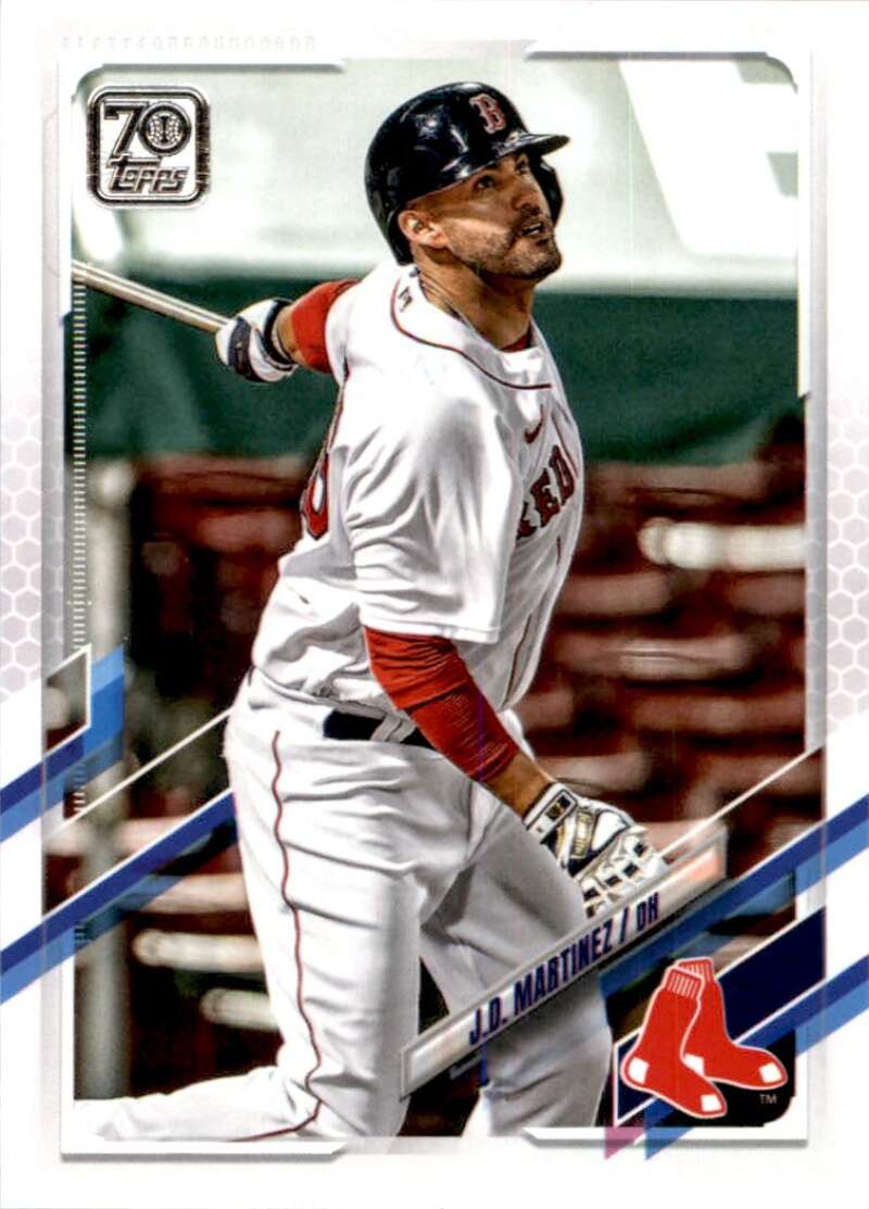 2021 Topps Baseball #20 J.D. Martinez Boston Red Sox Image 1
