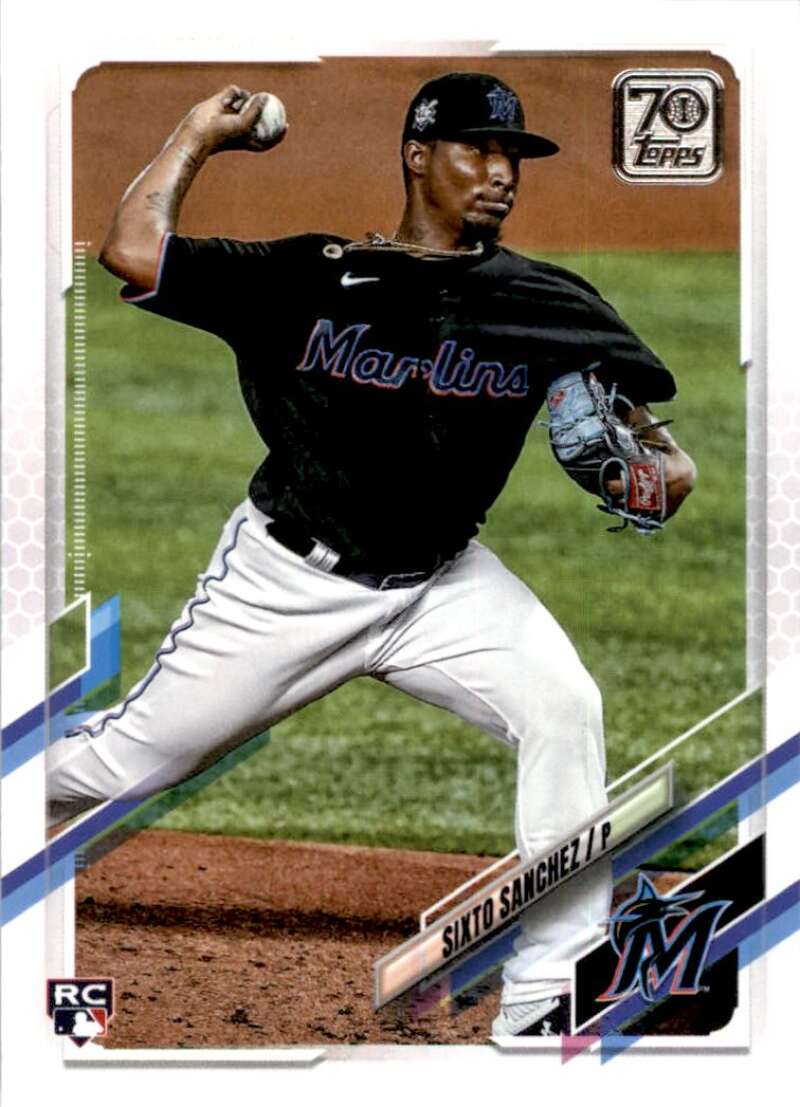 2021 Topps Baseball #25 Sixto Sanchez RC Rookie Miami Marlins Image 1