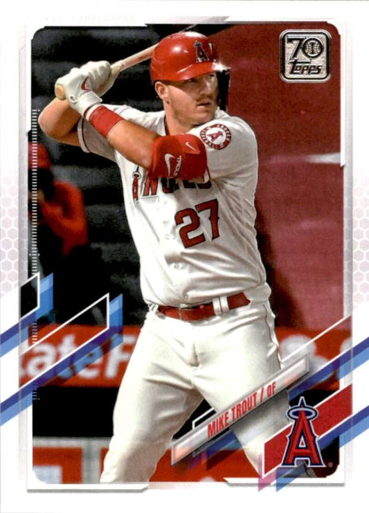 2021 Topps Baseball  #27 Mike Trout  Los Angeles Angels  Image 1